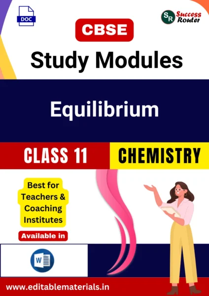 CBSE Class 11 Chemistry Chapter 6 Equilibrium Study Modules (Editable Word Format)