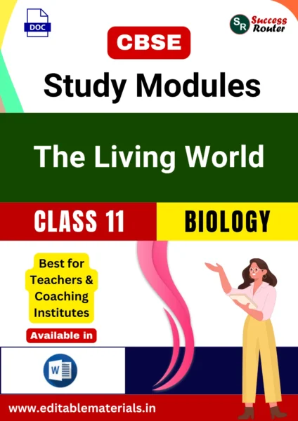 CBSE Class 11 Biology Chapter 1 The Living World Study Modules (Editable Word Format)